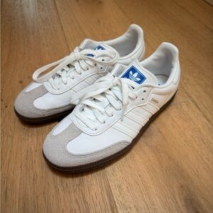 Adidas - Samba White and Gray Sneakers - Never Worn - Size 7
